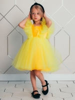Нарядное платье для девочки 1320 желтое