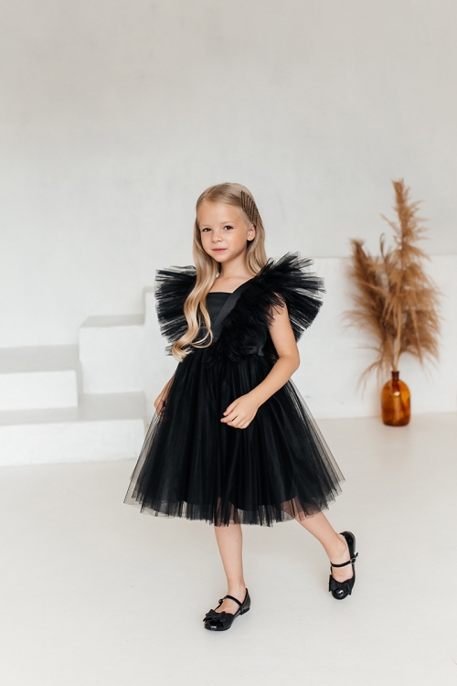 Детское нарядное платье 0420 (Черное)