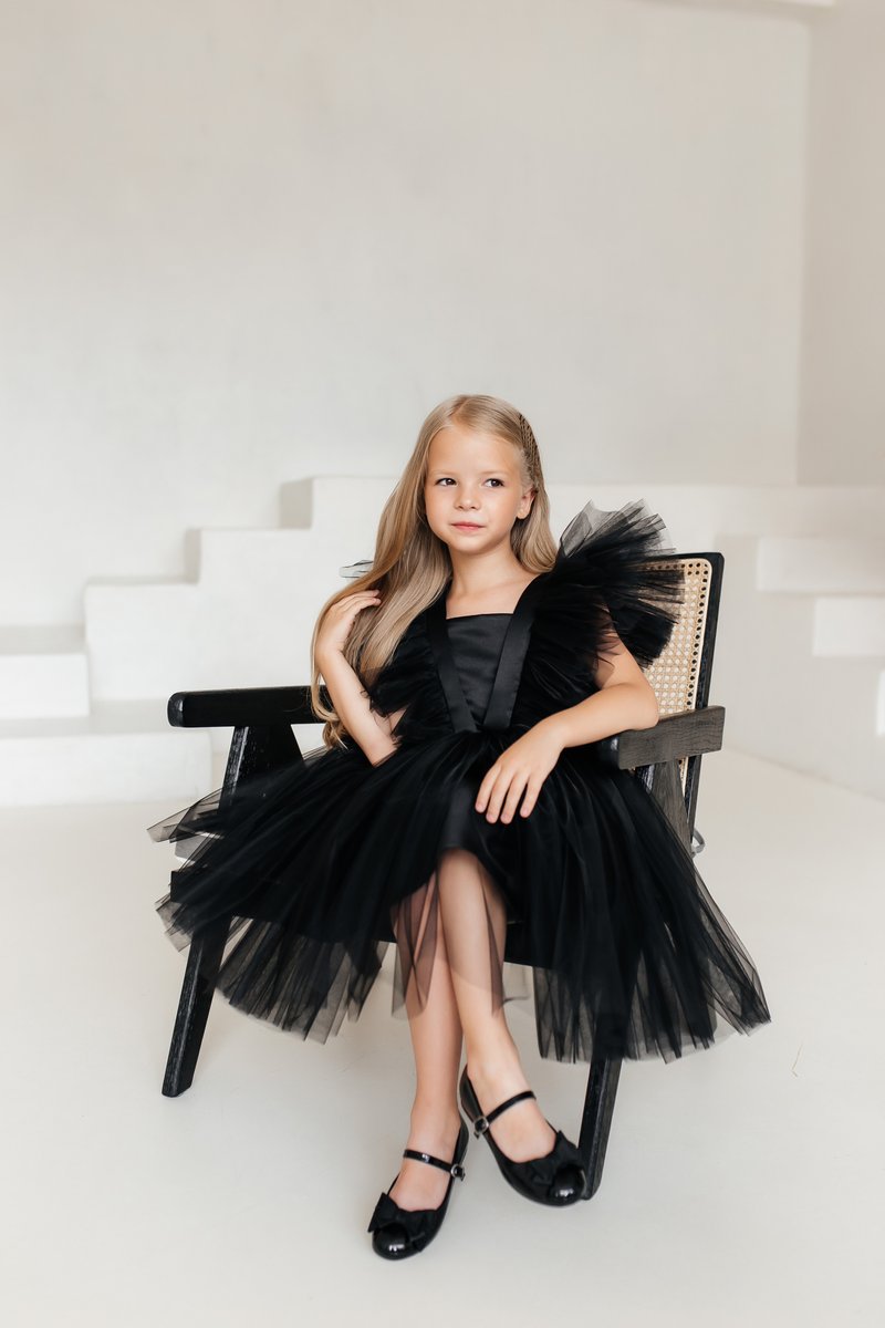 Детское нарядное платье 0420 (Черное)